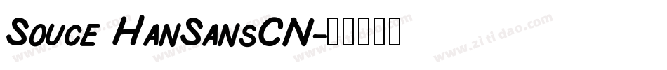 Souce HanSansCN字体转换